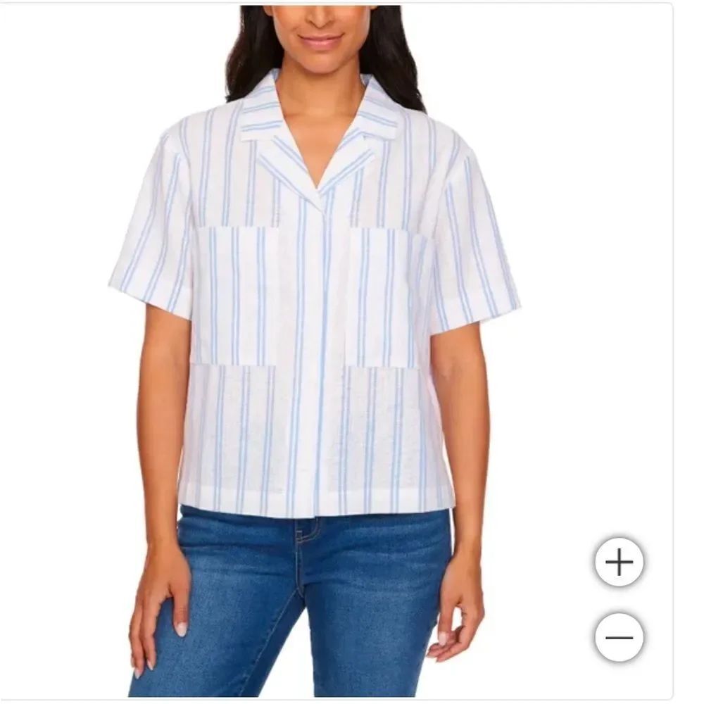 Buffalo Women's Linen Blend Button Front Shirt